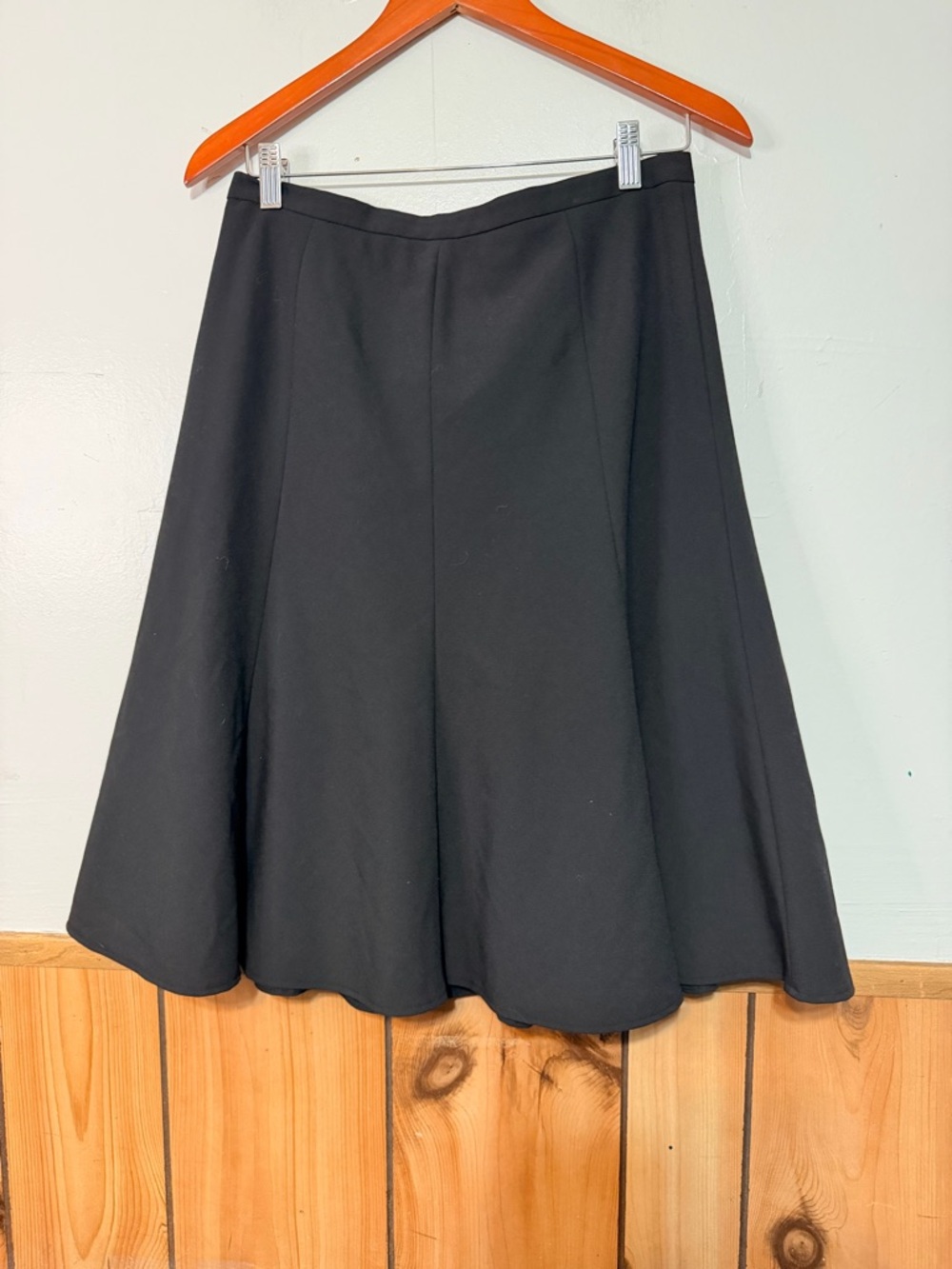 ANTONIO MELANI Black A-Line Midi Skirt